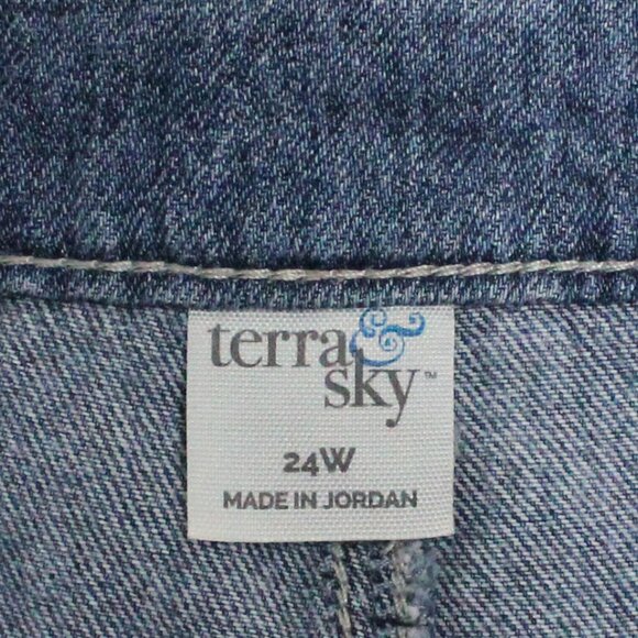 Terra & Sky Blue Denim Midi Skirt NWT - Picture 5 of 11